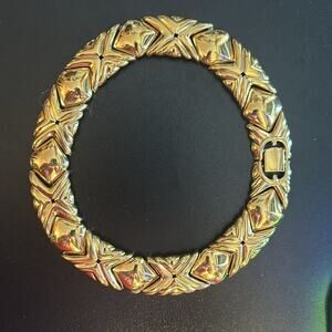 Givenchy Signed Paris New York Gold Chain Collar Necklace NWOT *NEVER WORN*